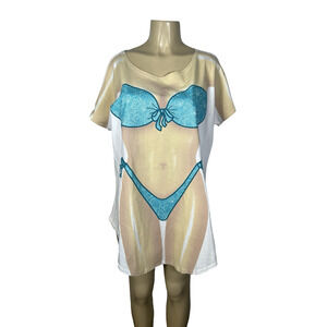 Vintage 90s L.A. Imprints My Bikini Shirt Womens One Size Novelty Beach Cover Up